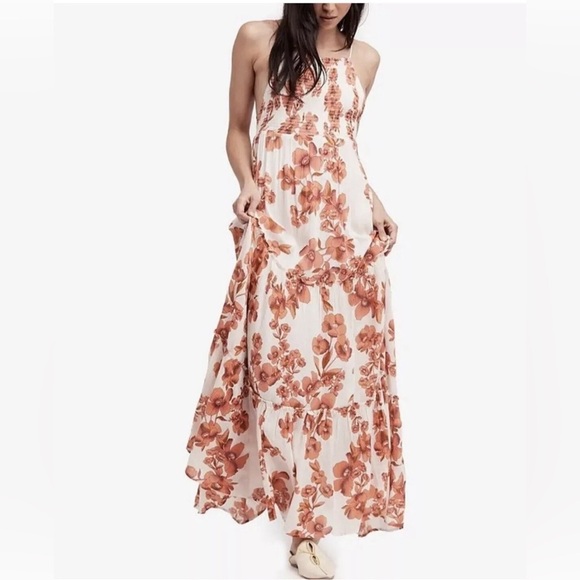 Free People Dresses & Skirts - Intimately Free People Dress Garden Party Floral Maxi Tiered Size Small